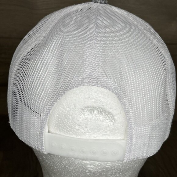 Family Power Sports Gray White Mesh Truckers Ball Cap Snap Back - Picture 5 of 11